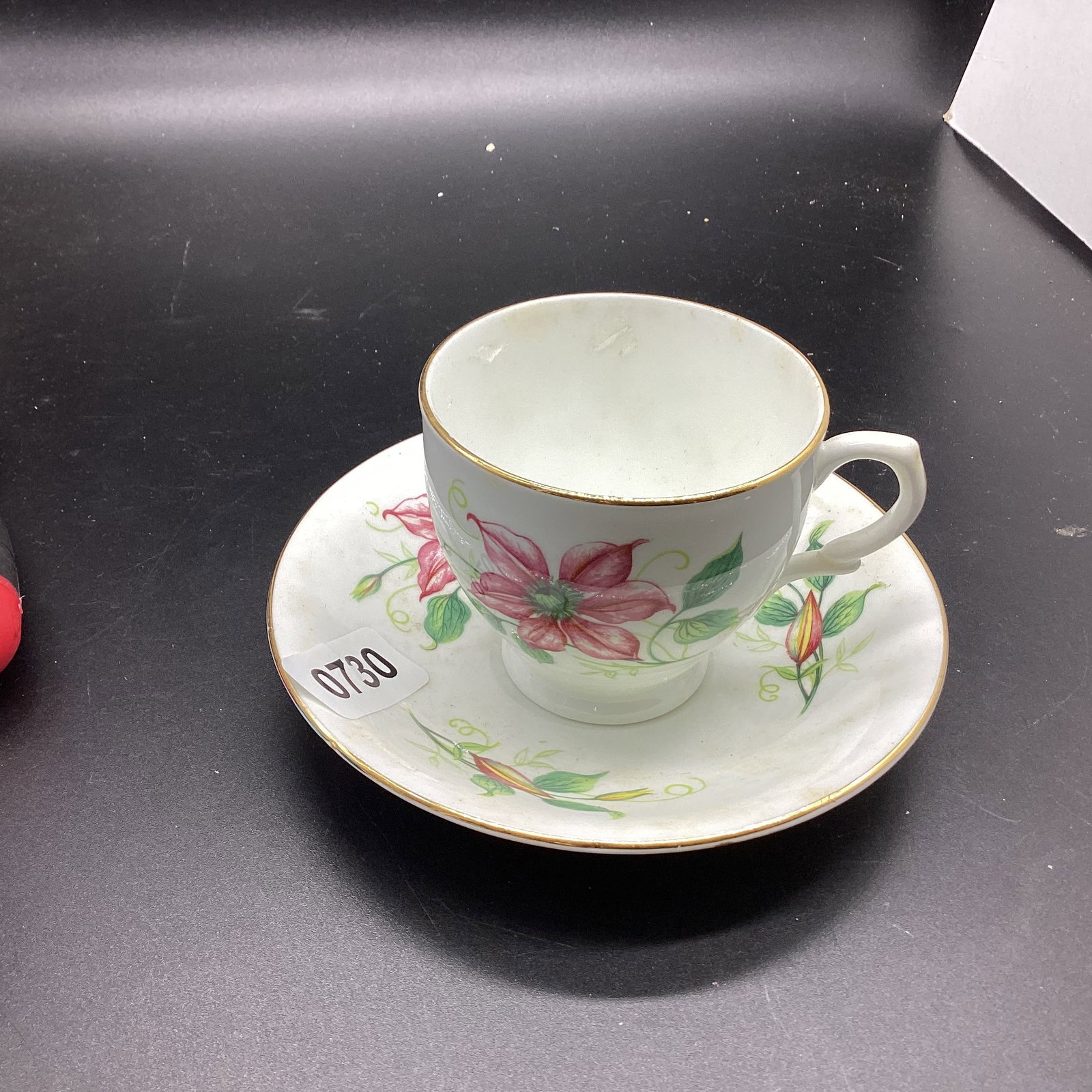 ENGLISH BONE CHINA CUP & SAUCER: GOOD SHAPE
