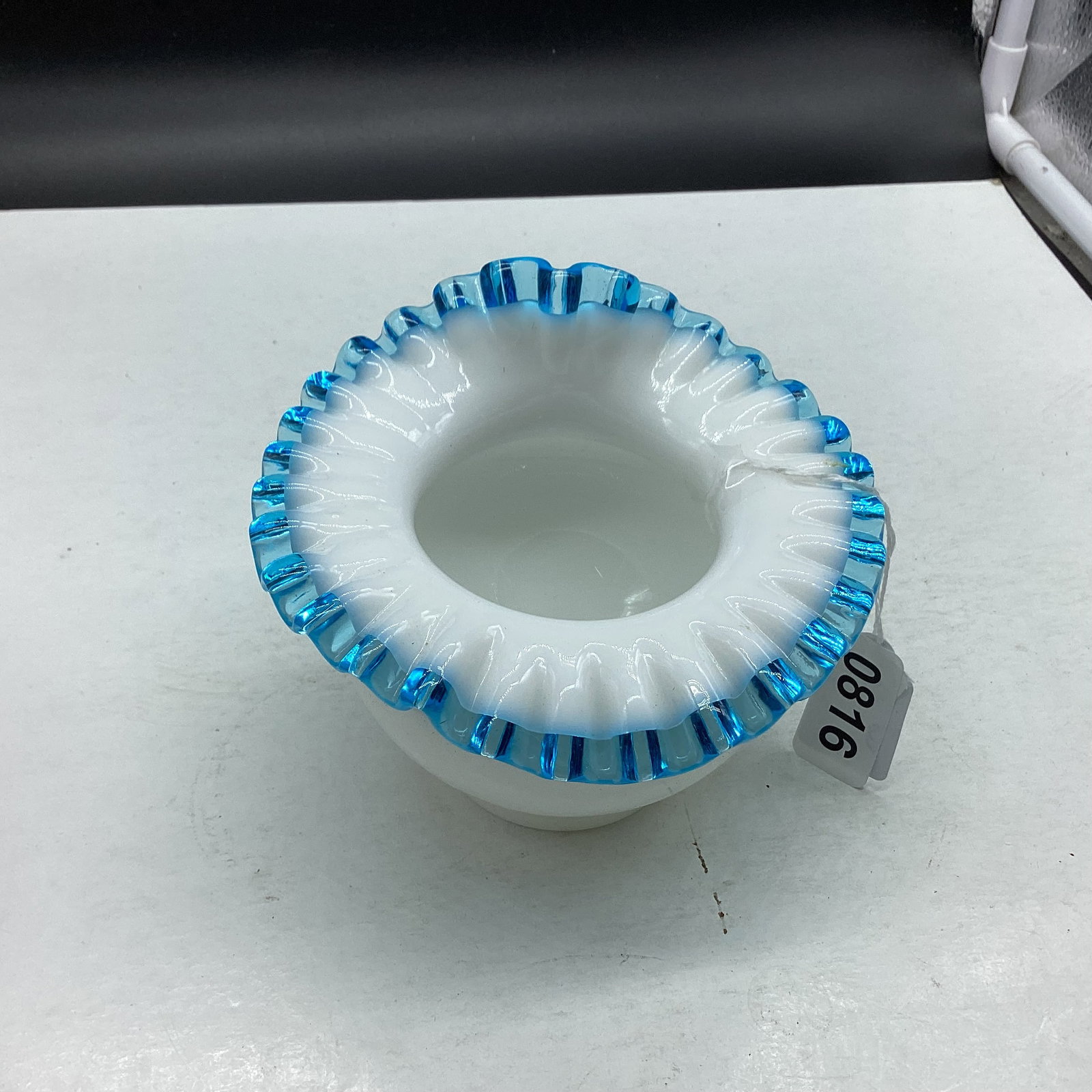 FENTON AQUA CREST VASE (1 of 1)