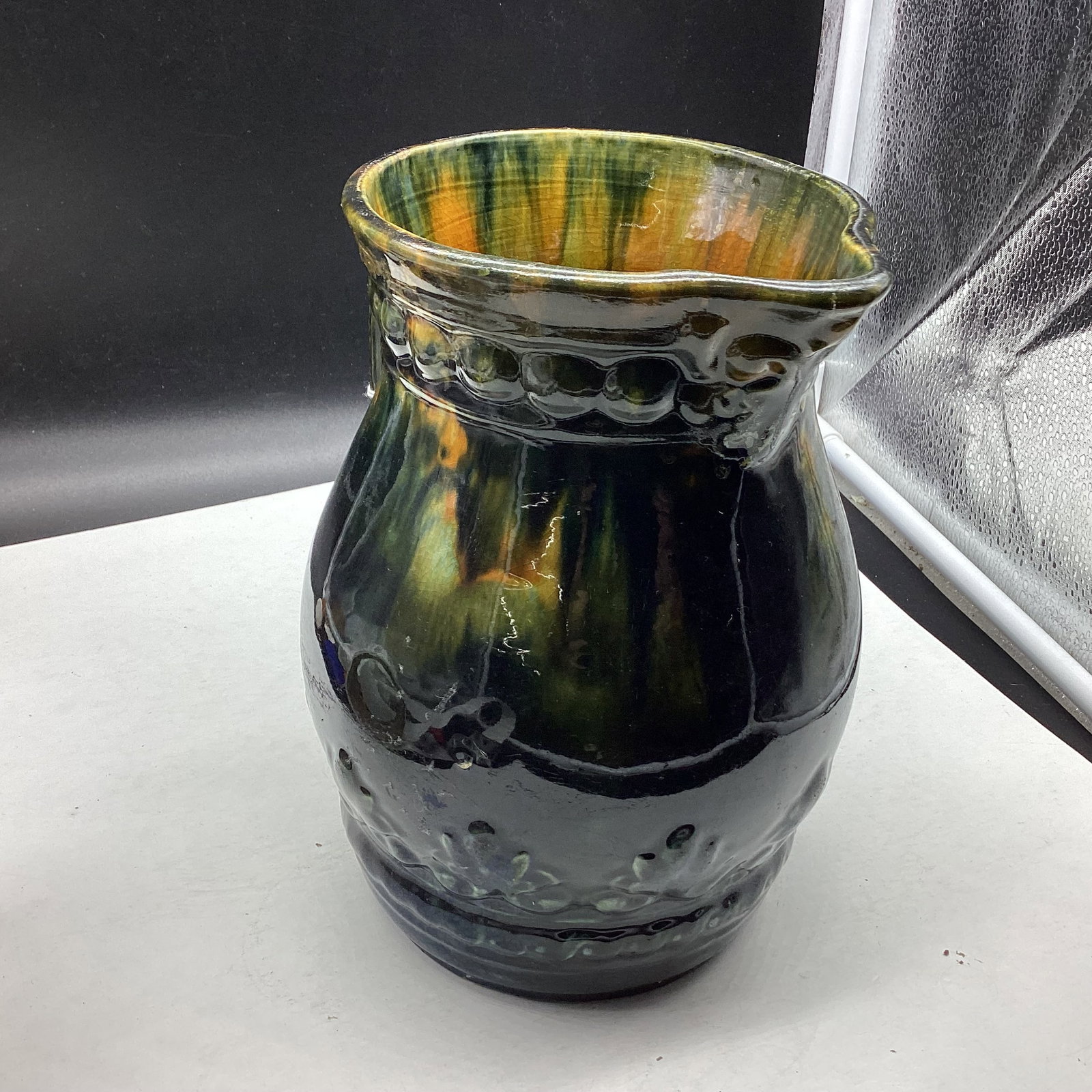 VINTAGE MAJOLICA PITCHER - 2