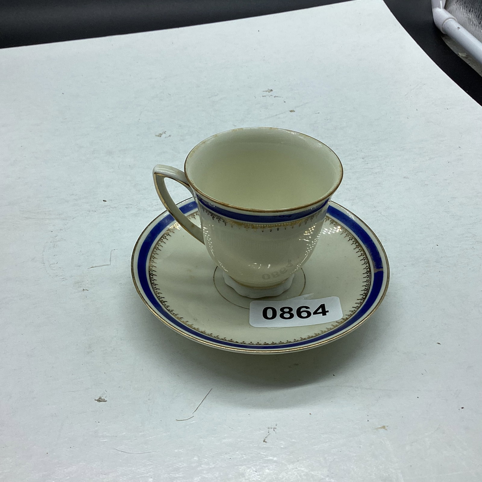 DEMTASSIE CUP & SAUCER MADE IN CHEZ: GOOD SHAPE