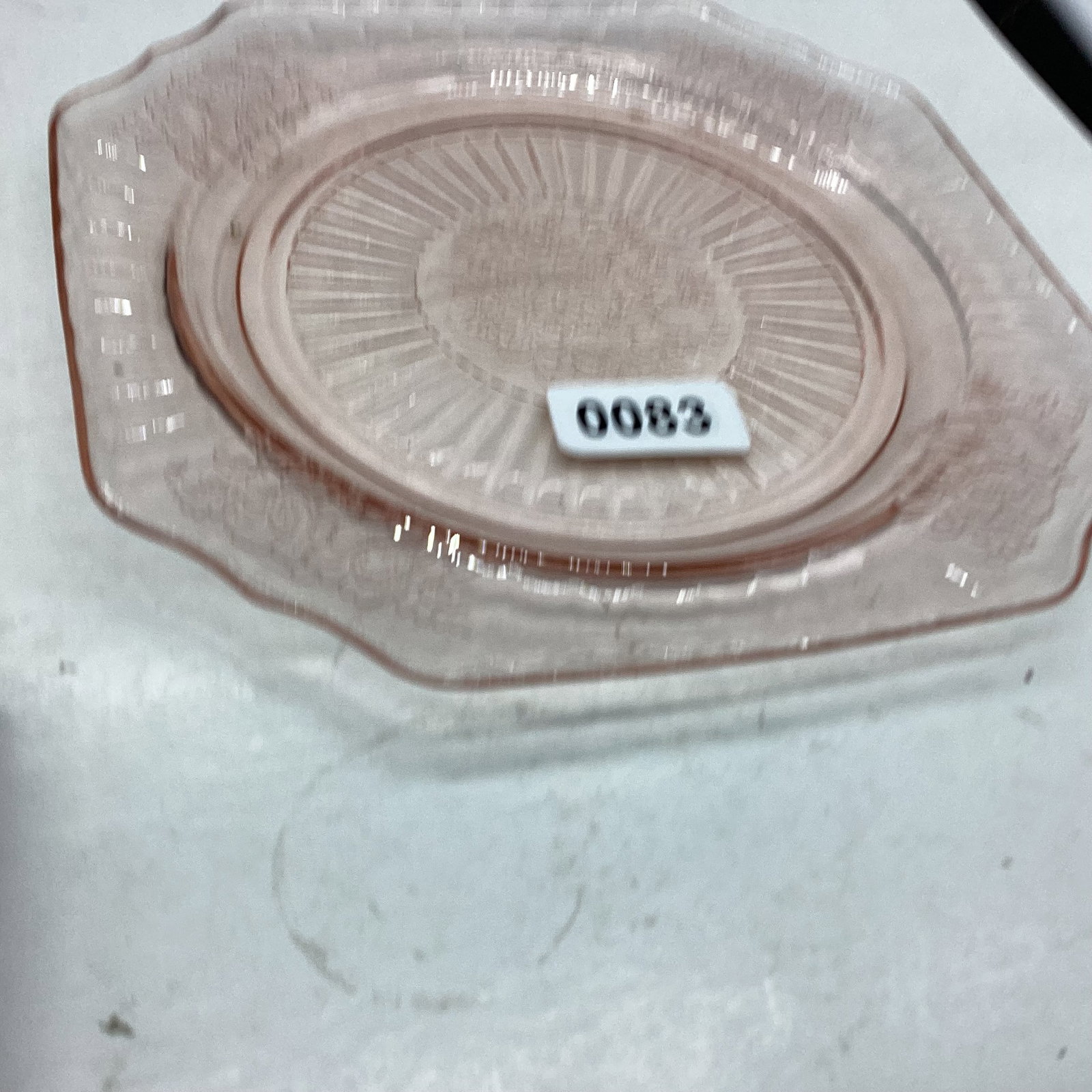 DEPRESSION MAYFAIR LUNCHEON PLATE: 8 1/4" WIDE GOOD SHAPE