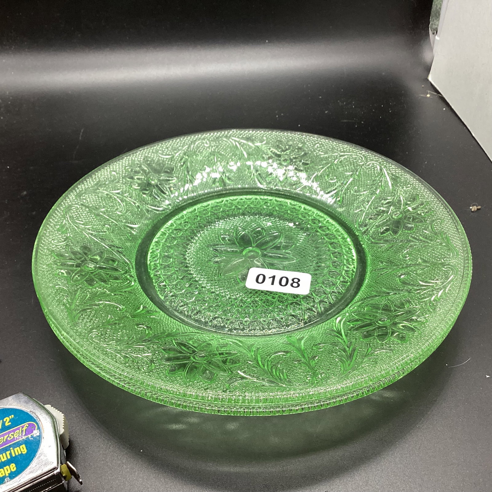 2 DEPRESSION TIARA DINNER PLATES: 10 1/4" GOOD SHAPE