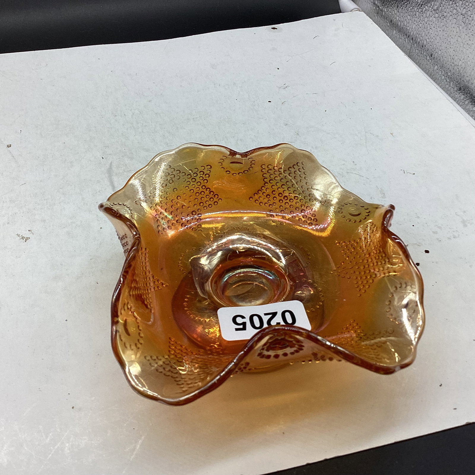 FENTON BEADED MOON & STAR BOWL (1 of 2)