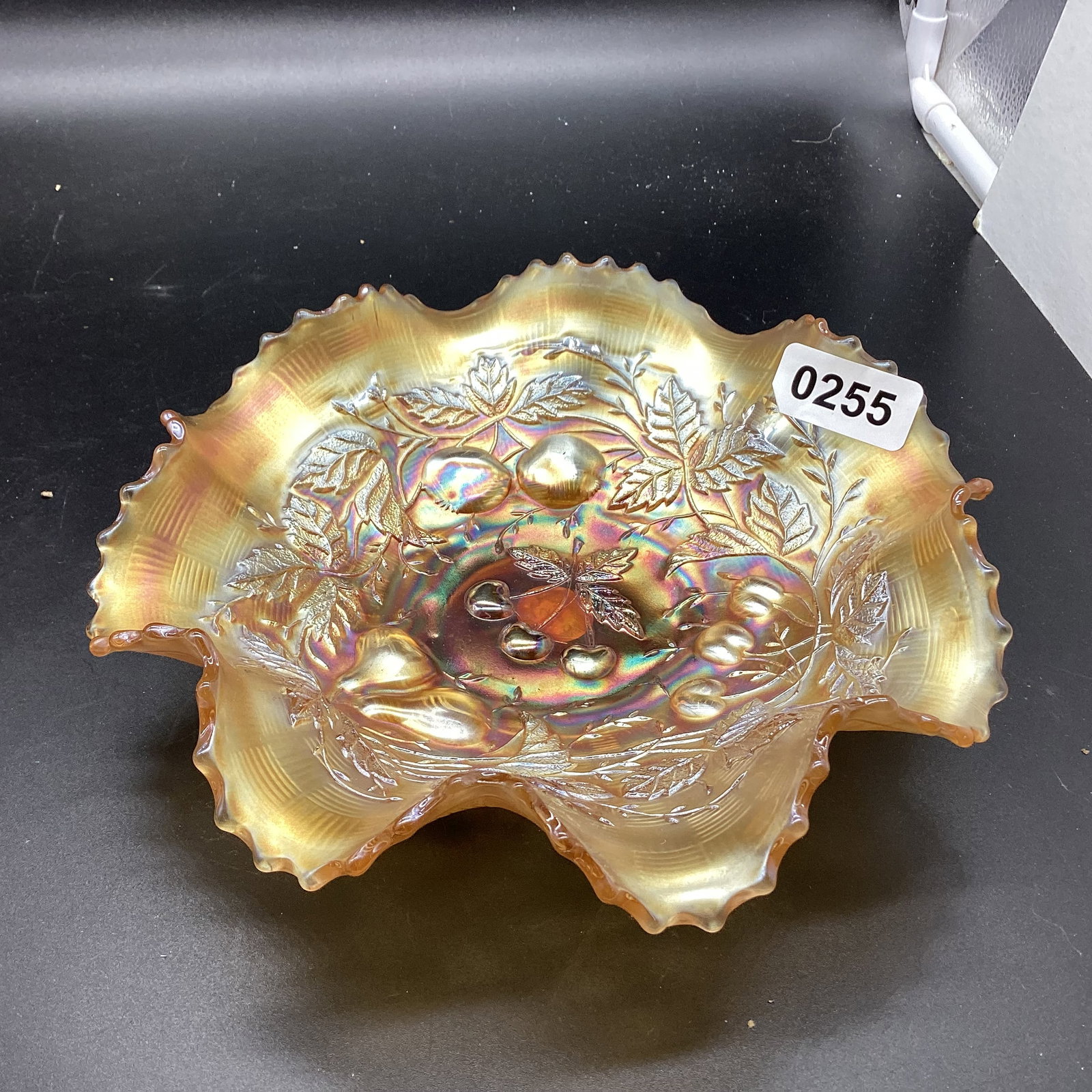 NORTHWOOD 3 FRUITS CARNIVAL FOOTED BOWL (1 of 2)
