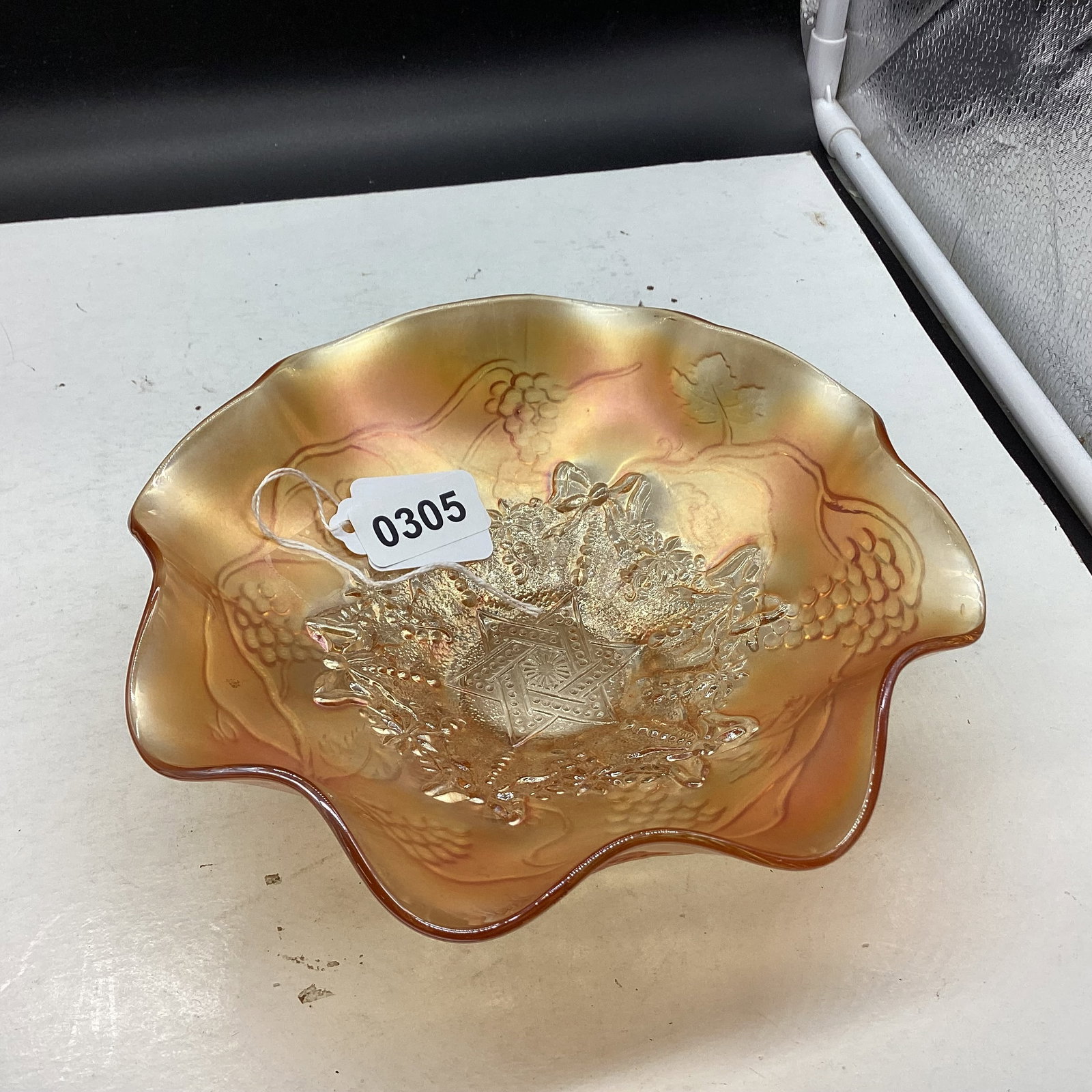 NORTHWOOD STAR OF DAVID & BOWES CARNIVAL BOWL: 3 X 8 GOOD SHAPE