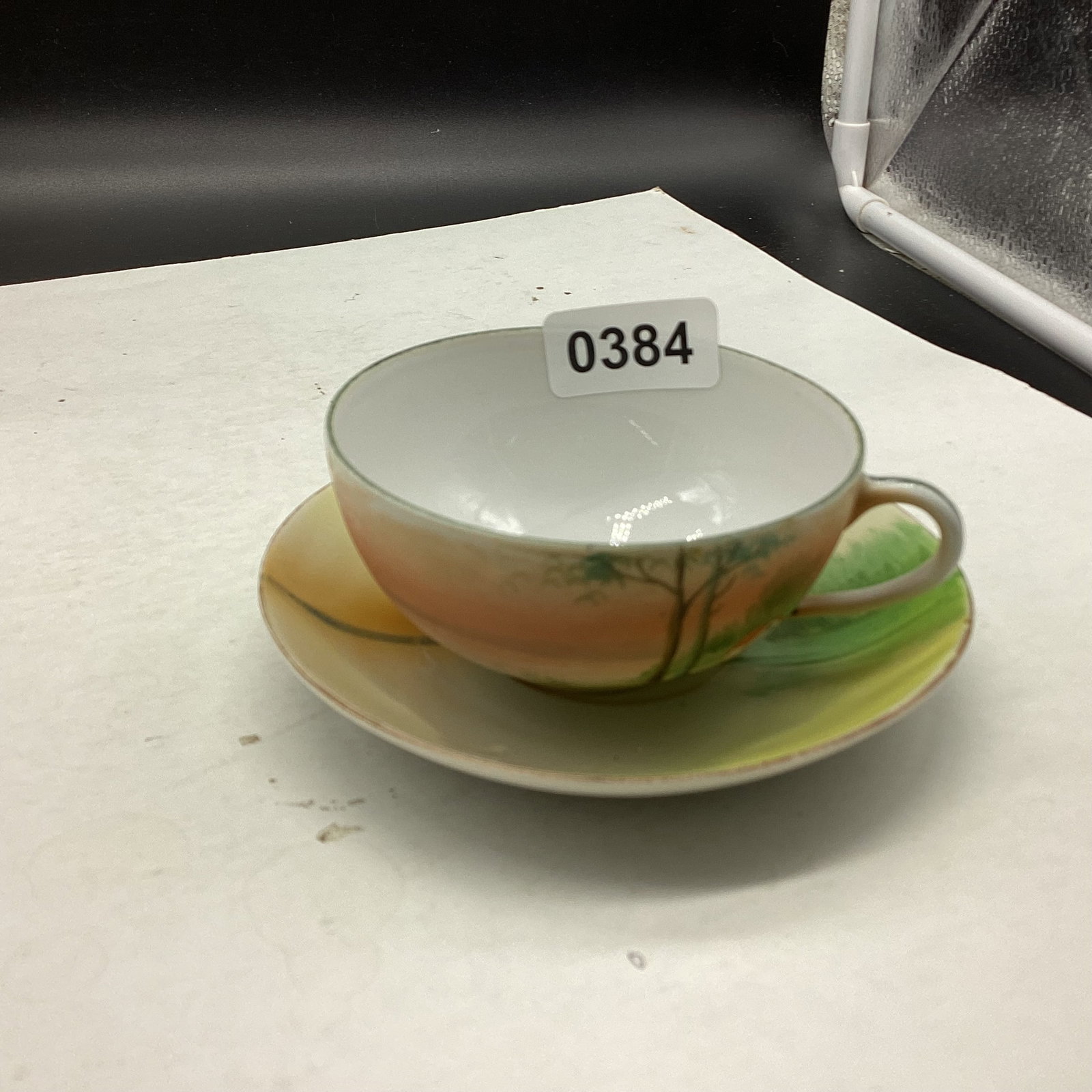 PORCELIAN NIPPON CUP & SAUCER: GOOD SHAPE