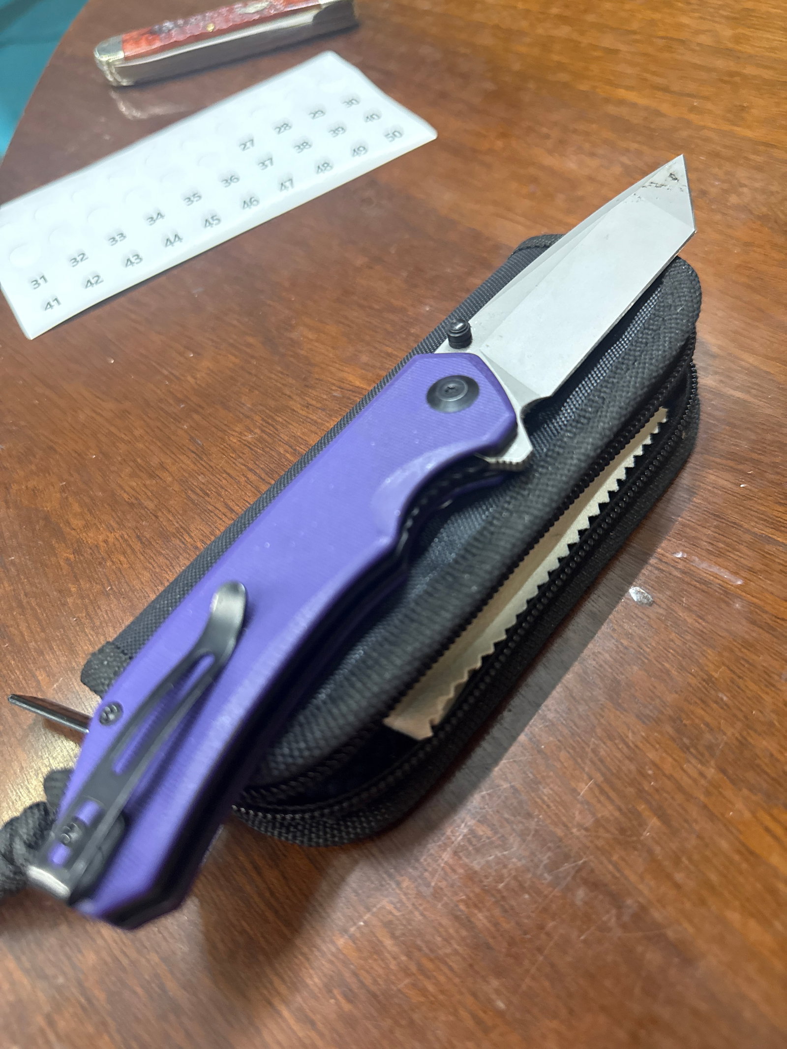 Great Civivi Purple Brazen With High Quality 14c28n Steel Blade: Some stain should come off