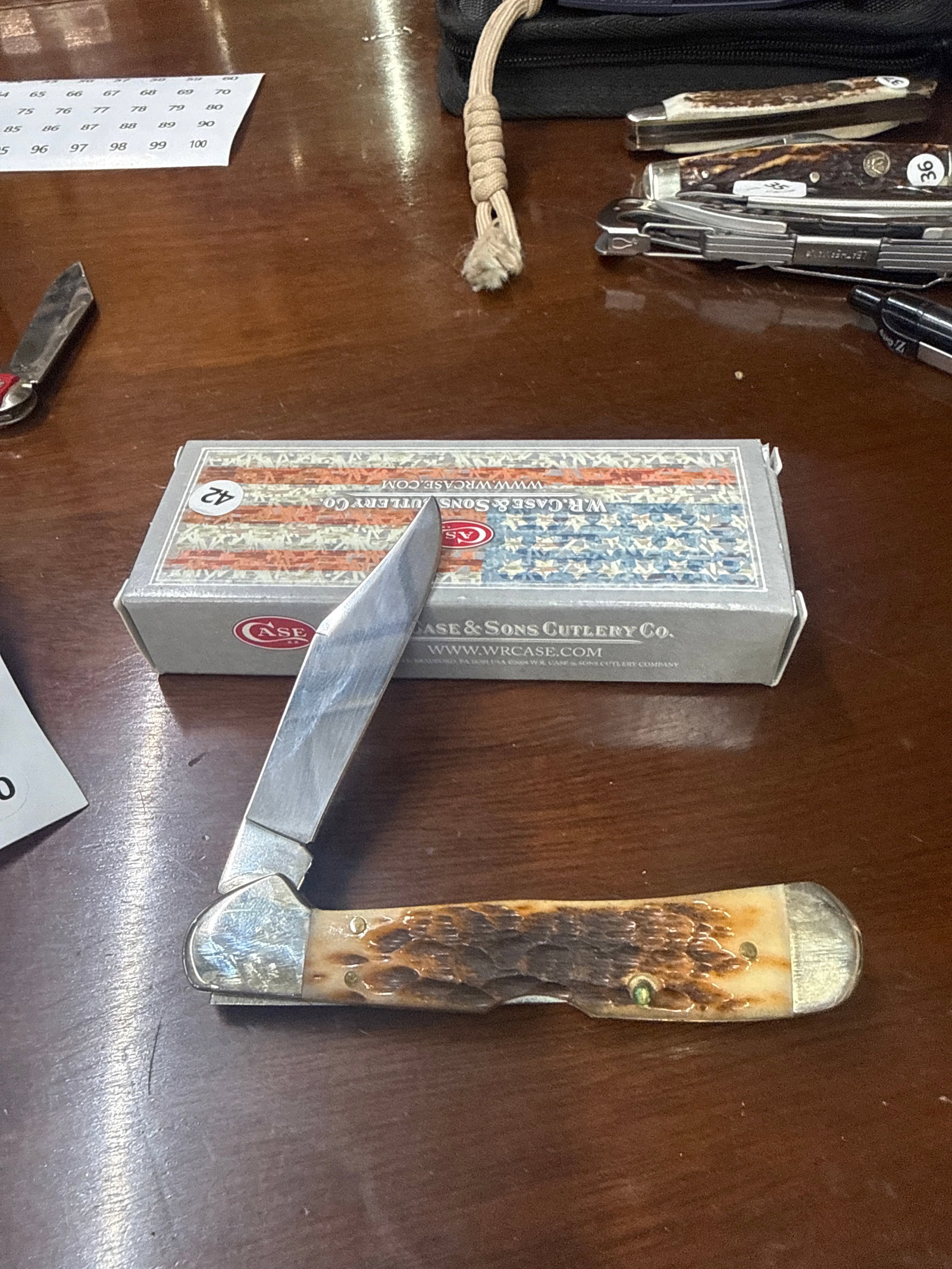 Case 2020 amber bone mini copperlock - 2
