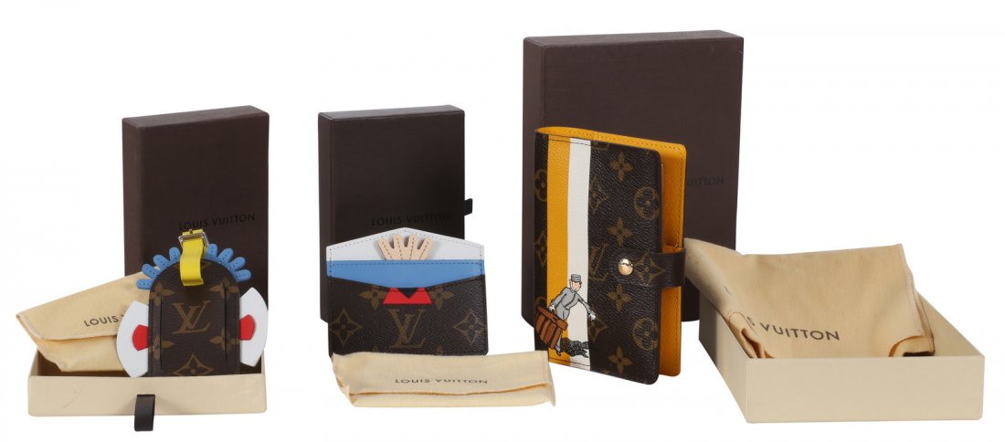 LOUIS VUITTON almanakk, kredittkortholder og navnelapp (1 of 1)