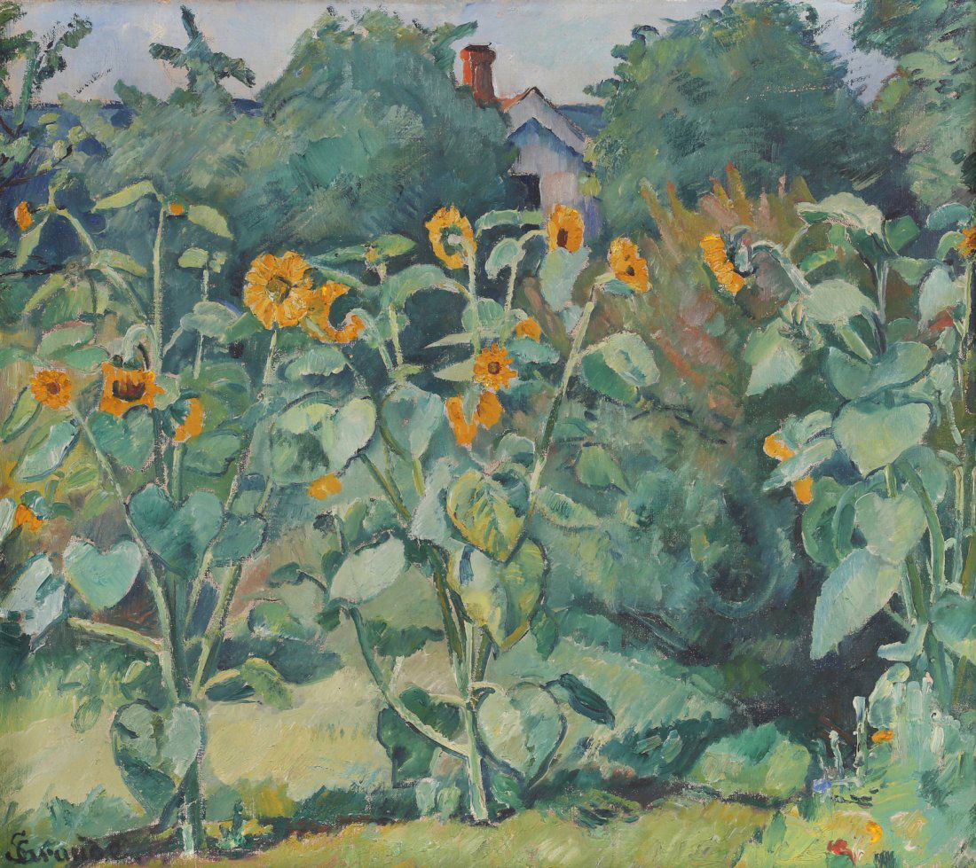 Severin GRANDE (1869-1934)  Opl. "Solsikker", sign. (1 of 1)