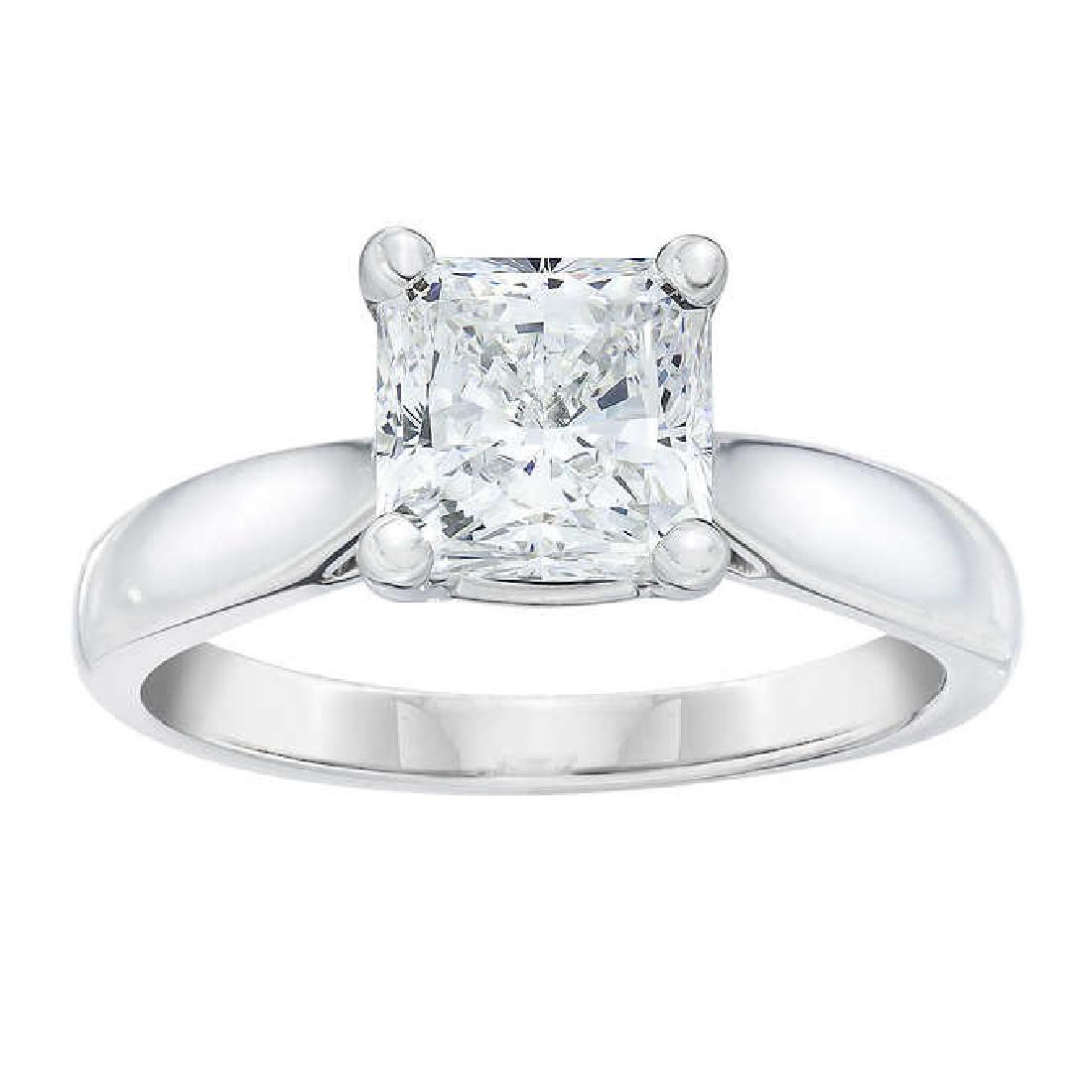 7.8 ct Clarity, FDBY Color Diamond Solitaire Ring 18K: Colored Radiant cut 7.8 ct Clarity, FDBY Color Diamond Solitaire Ring Manufacturer's Suggested Retail Price: $66000.00 Certificate: Certificate #: Please confirm with Seller Metal: 18K White Gold Diam