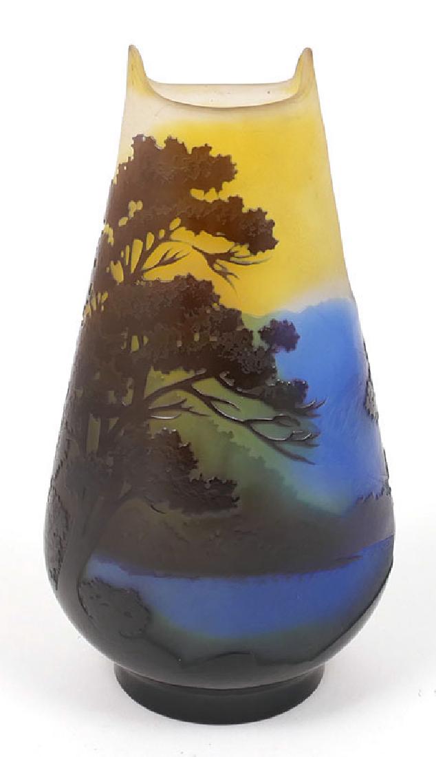 Emile Galle Cameo Art Glass Landscape Vase (1 of 7)