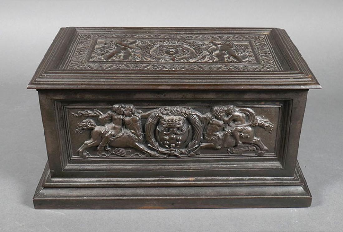 Large Continental High Relief Bronze Box (1 of 6)