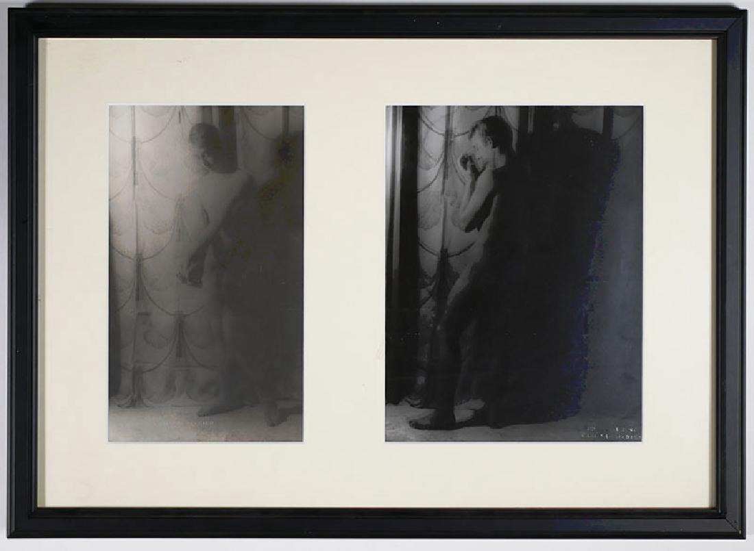 Photos by Carl van Vechten (American, 1880-1964): Two framed gelatin silver studio portraits of ballet dancer, Bill Earl, by photographer Carl Van Vechten (American, 1880-1964). Van Vechten was an American writer and artistic photographer who was a p