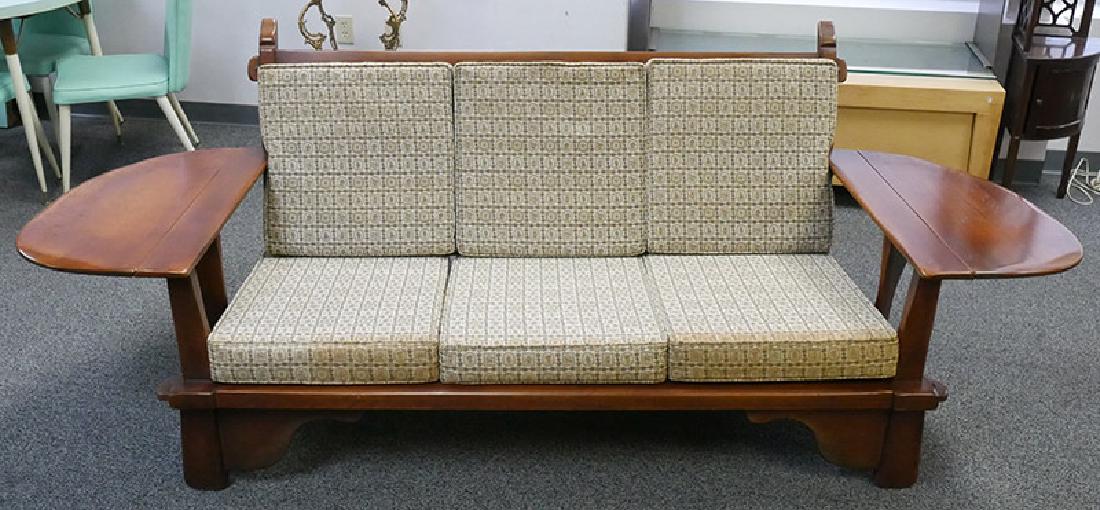 Vintage Cushman Maple Paddle Arm Dropleaf Sofa