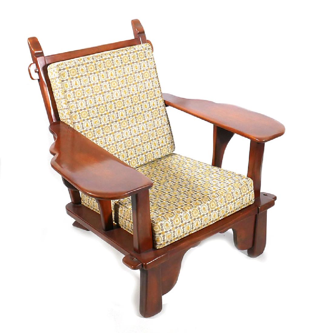 Vintage Cushman Maple Paddle Arm Lounge Chair