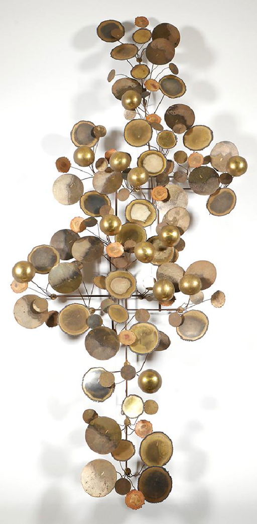 Curtis Jere Raindrops Brass Steel Wall Sculpture Apr 14 2018