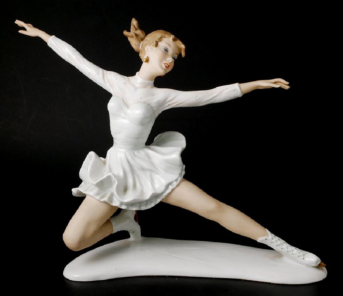 Porcelain Wallendorf Ice Skater Figurine