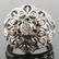 Vintage 18k White Gold Diamonds Dome Ring