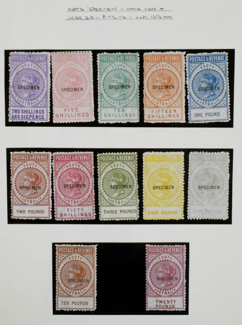 SOUTH AUSTRALIA, 1886-96 Specimens to 20 pounds (1 of 3)