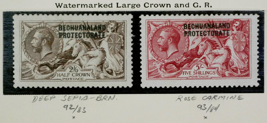 BECHUANALAND PROTECTORATE, #92-93 Unused: 2018 SCV $330