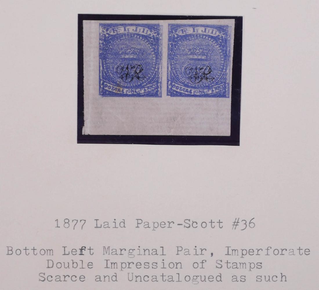 FIJI, 1877 #36 Horizontal Pair Double Impression: Value unknown