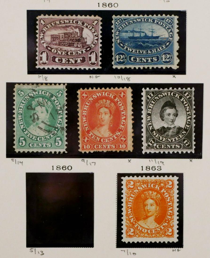NEW BRUNSWICK, 1860-63, 5 examples unused: #6-11, 2018 SCV $300