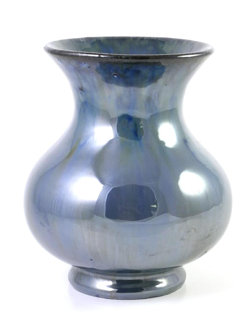 Fulper Arts & Crafts Art Pottery 7" Vase: Antique high-luster Fulper baluster vase. Signed on bottom. Fine condition. No damage.