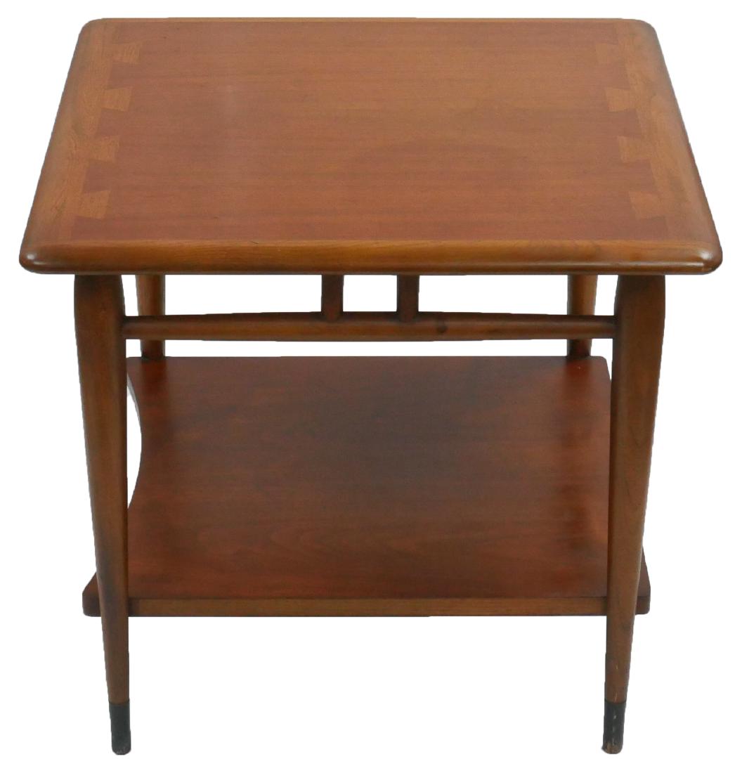 Lane Acclaim Mid-Century Modern Accent Table: Lane accent table from the Acclaim series, circa 1960s. Designed by Andre Bus for The Lane Company. Lane logo and model burned into underside of table. Table measures 23" x 23" x 21".