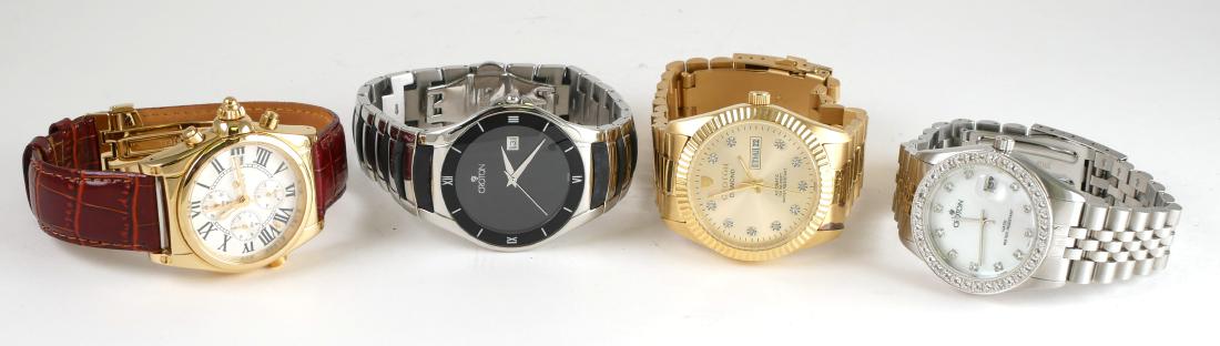 4 Croton Estate Mens Wristwatches: All four are Croton. Including one leather band.
