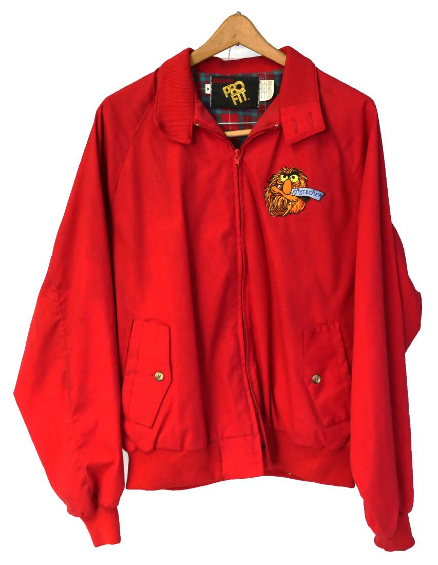FRANK OZ Signed Muppet Vision 3D Cast Jacket: Original Cast & Crew jacket from the creation of the "Muppet Vision 3D" ride at Disney's Hollywood Studios. The front features embroidery of Animal eating a cast and crew label. The back shows the Jim