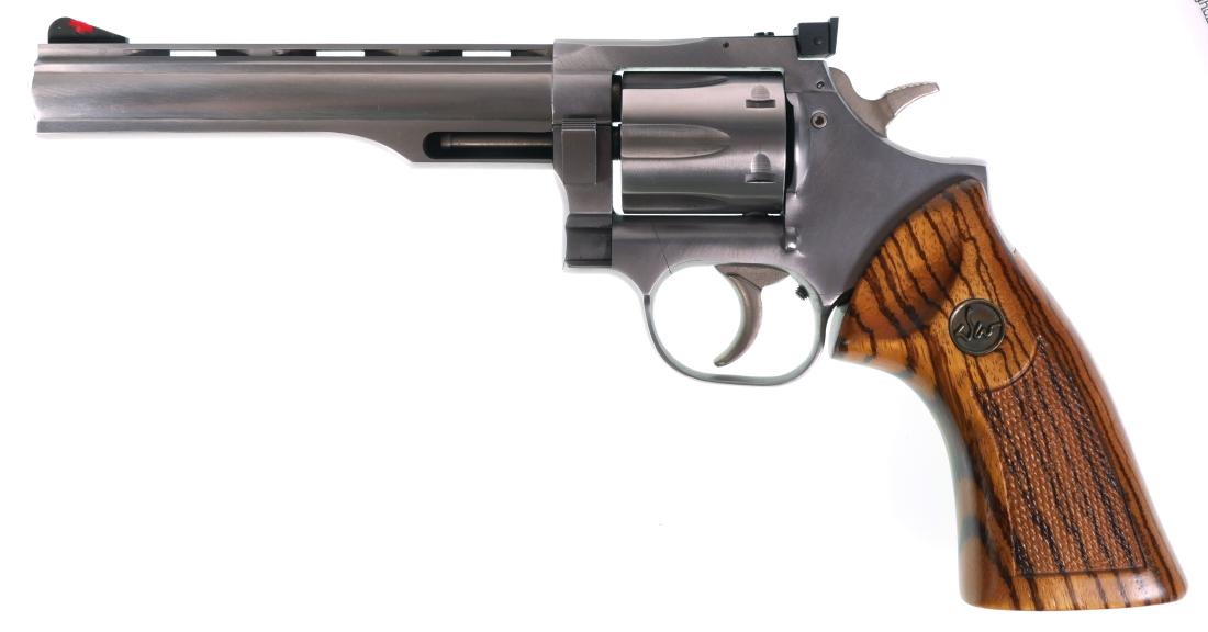 DAN WESSON 715 Revolver .357 Magnum: Stainless Dan Wesson 715 with 6" barrel. Original box. Serial S004046. PLEASE NOTE: This item can be shipped only to an FFL holder. ALL local, state and Federal laws regarding the sale and shipping of