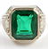14K Gold Green Stone Ring