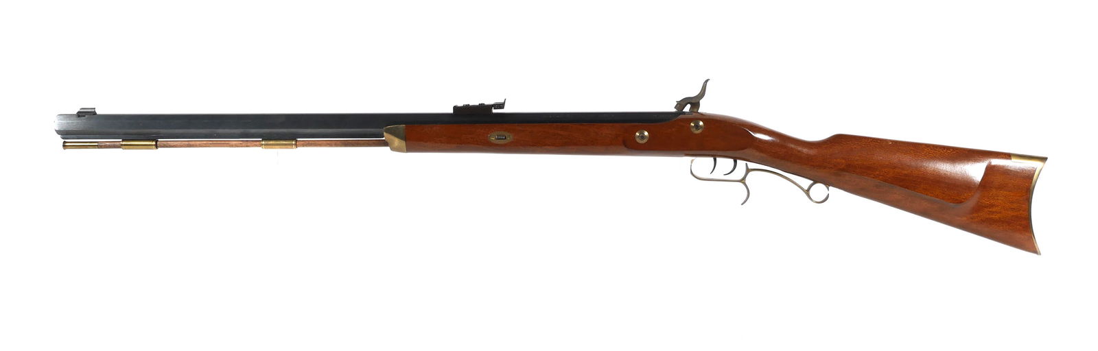 HAWKEN .50 CAL Black Powder Rifle: Contemporary muzzleloader by CVA (Connecticut Valley Arms), Hawken model. Measures about 44" long overall. Very fine condition. This is considered a non-firearm and can be shipped directly to the buye