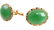 14k Gold Jade Cufflinks - 2