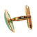14k Gold Jade Cufflinks - 3