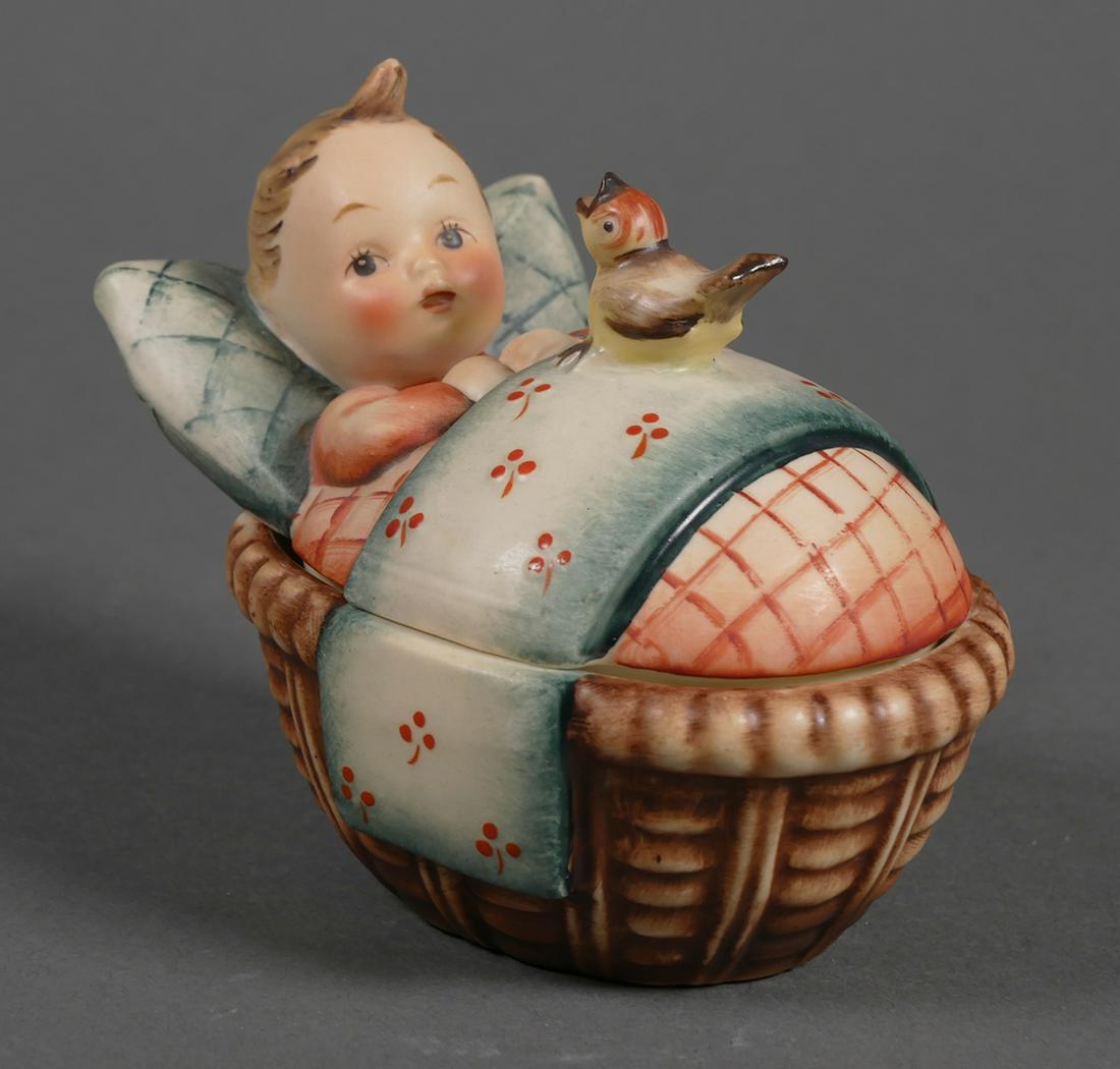 Hummel Child in Bed Candy Dish MEL 6 TMK1 (1 of 3)