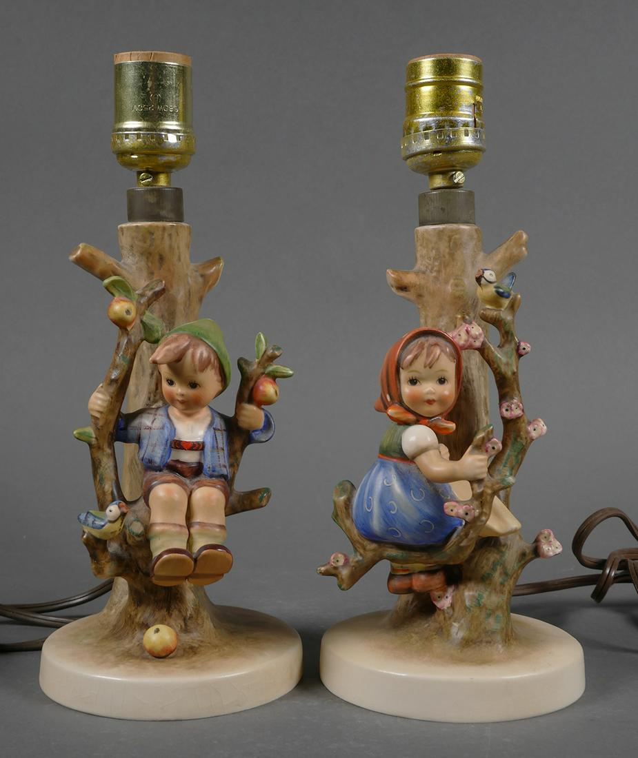 Pair Lamps APPLE TREE BOY and GIRL 229 230 TMK3 (1 of 3)