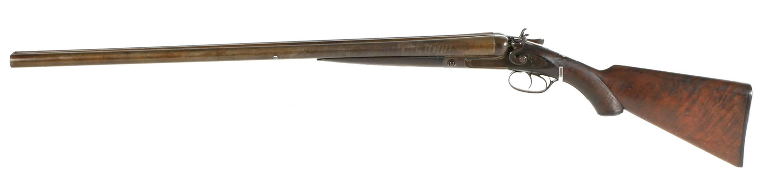 1887 PARKER Double Barrel Hammer Shotgun 12 Ga: Antique 1887 Parker Bros. top lever SxS double barrel 12 gauge shotgun. Serial #51177, Grade 0, Size 3 frame, Twist steel 30" barrels. Finish and stock have age appropriate wear. Bores are clean with 