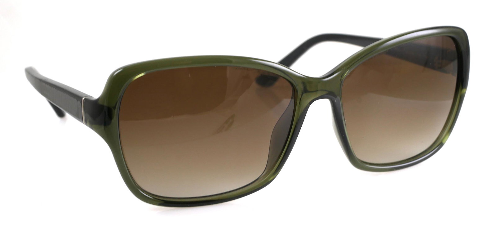 Fendi Women's Green Sunglasses: Fendi ladies designer sunglasses FS 5275 315. Made in Italy. Lens width: 58mm, bridge: 15mm, arm: 130mm. Excellent condition, no scratches to the lenses or cracks in the frame. Fendi case and cleaning