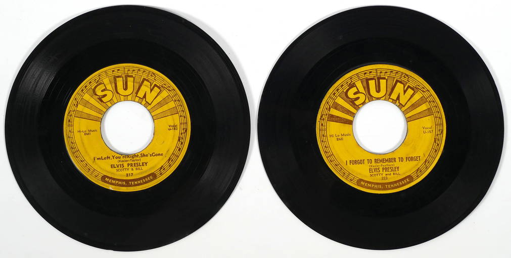 (2) ELVIS PRESLEY Sun Records 45 rpm Aug 13, 2022 Blackwell