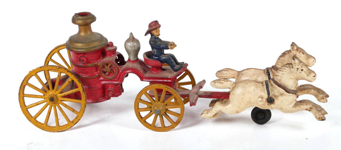 Cast Iron Fire Wagon Toy (0132) on Jan 14, 2023 Blackwell Auctions in FL