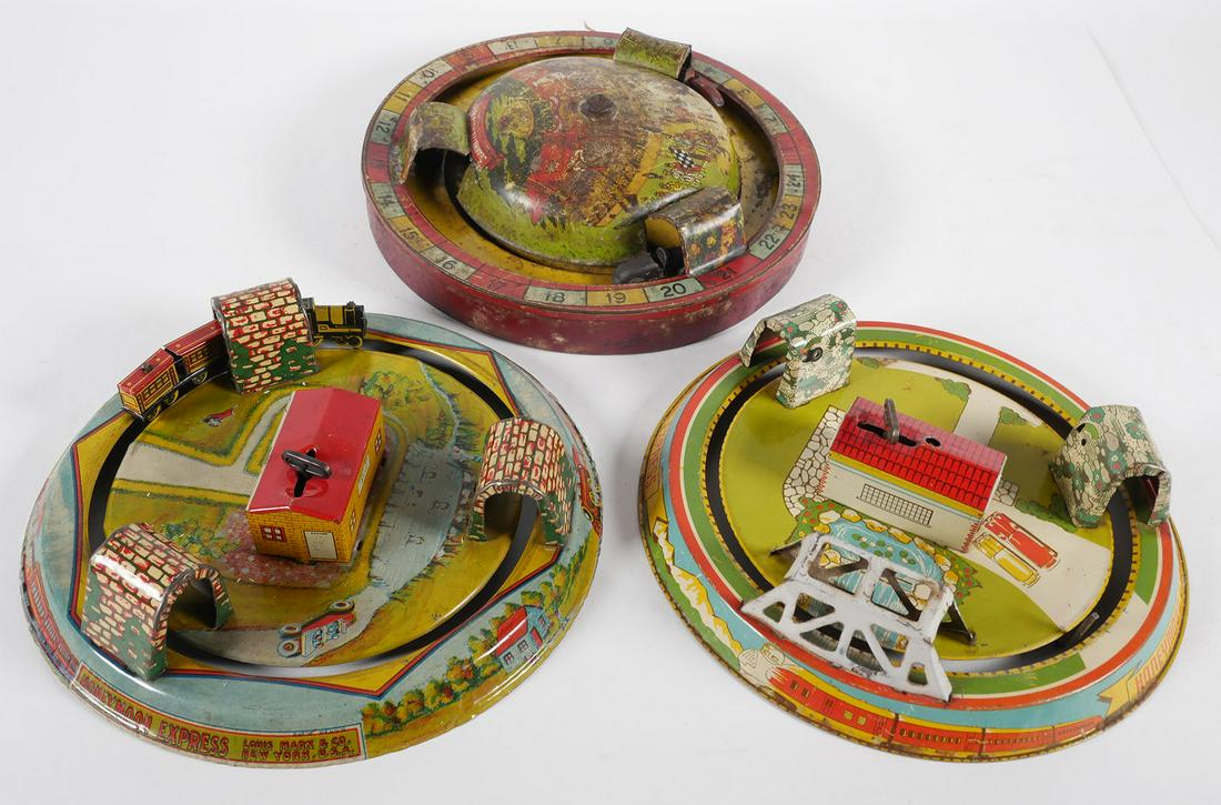 Vintage Marx and Jeannette Tin Litho Race Toys (1 of 4)