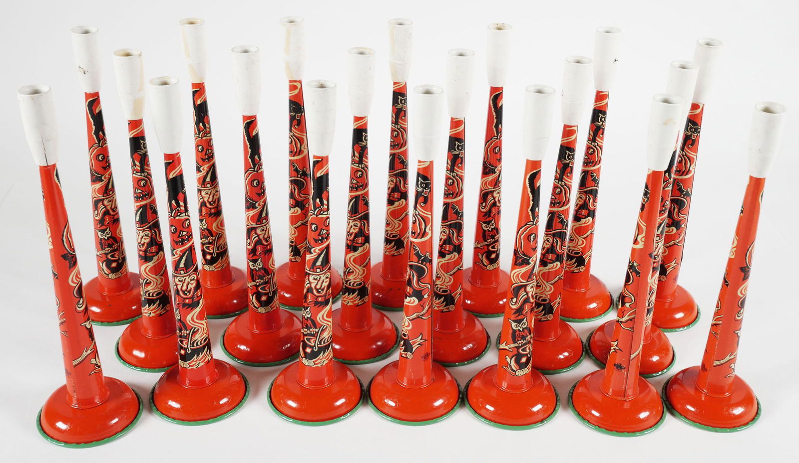 Vintage Tin Litho Halloween Horn Noise Makers (1 of 3)