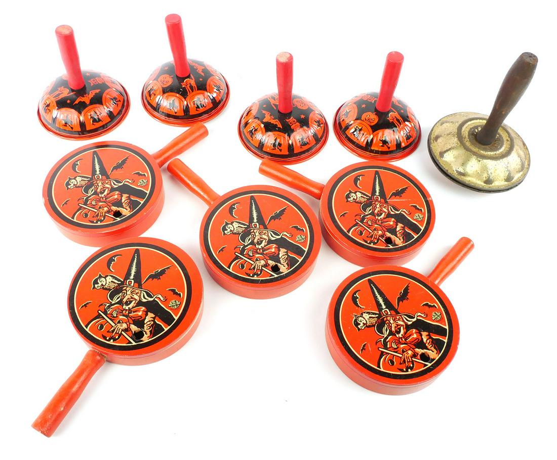 Vintage Tin Litho Halloween Horn Noise Makers (1 of 1)