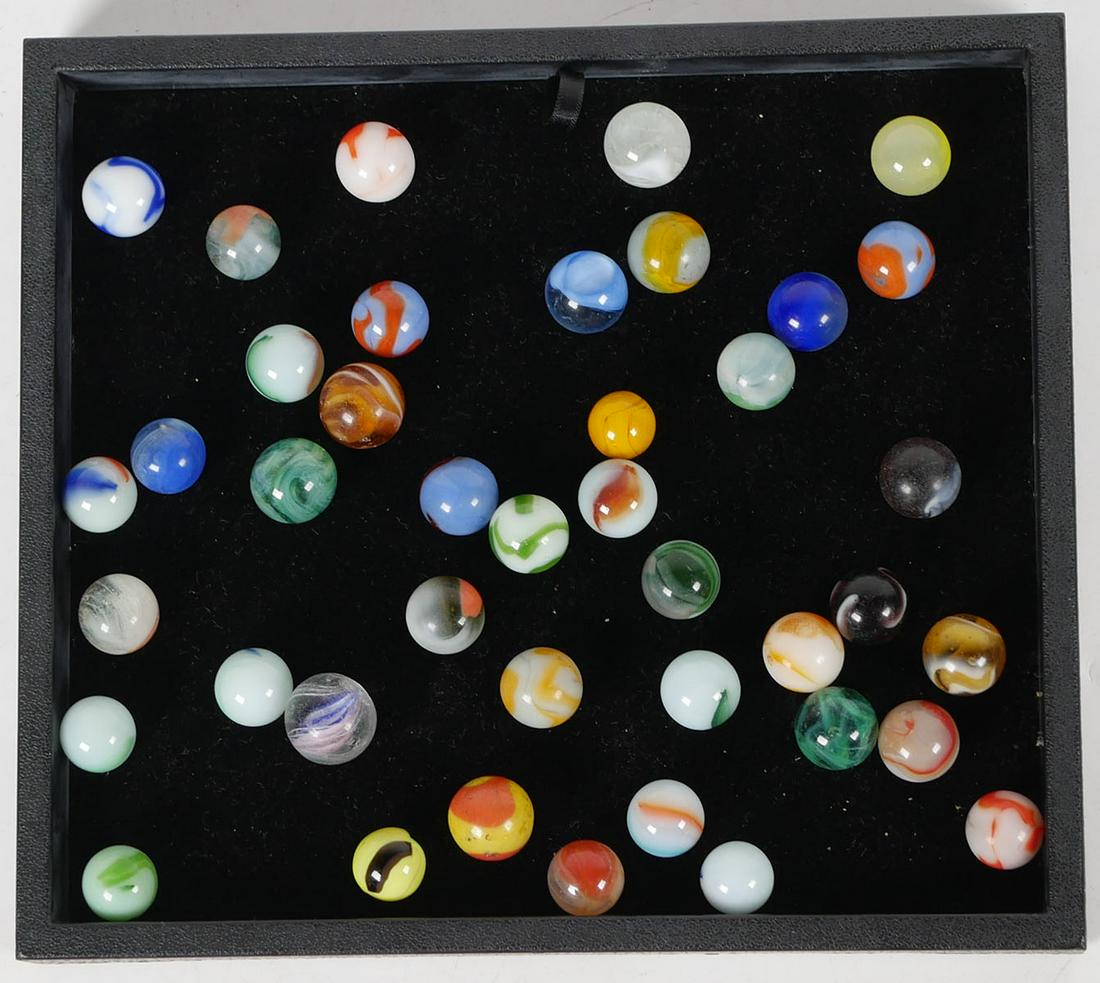 Vintage Latticino Agate and Swirl Marbles (1 of 3)