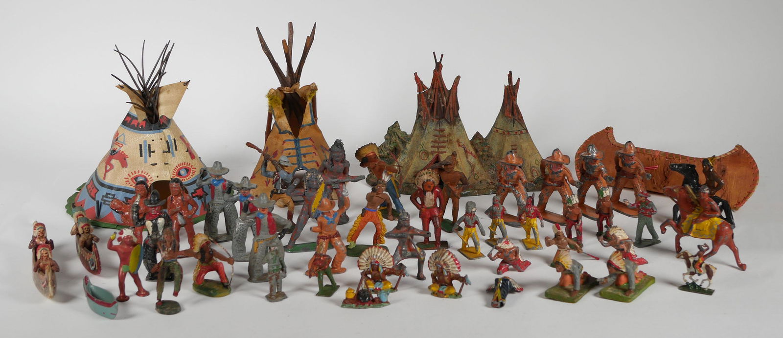 Cowboy and best sale indian action figures