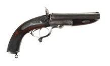 Rare Howdah Double Barrel Pistol