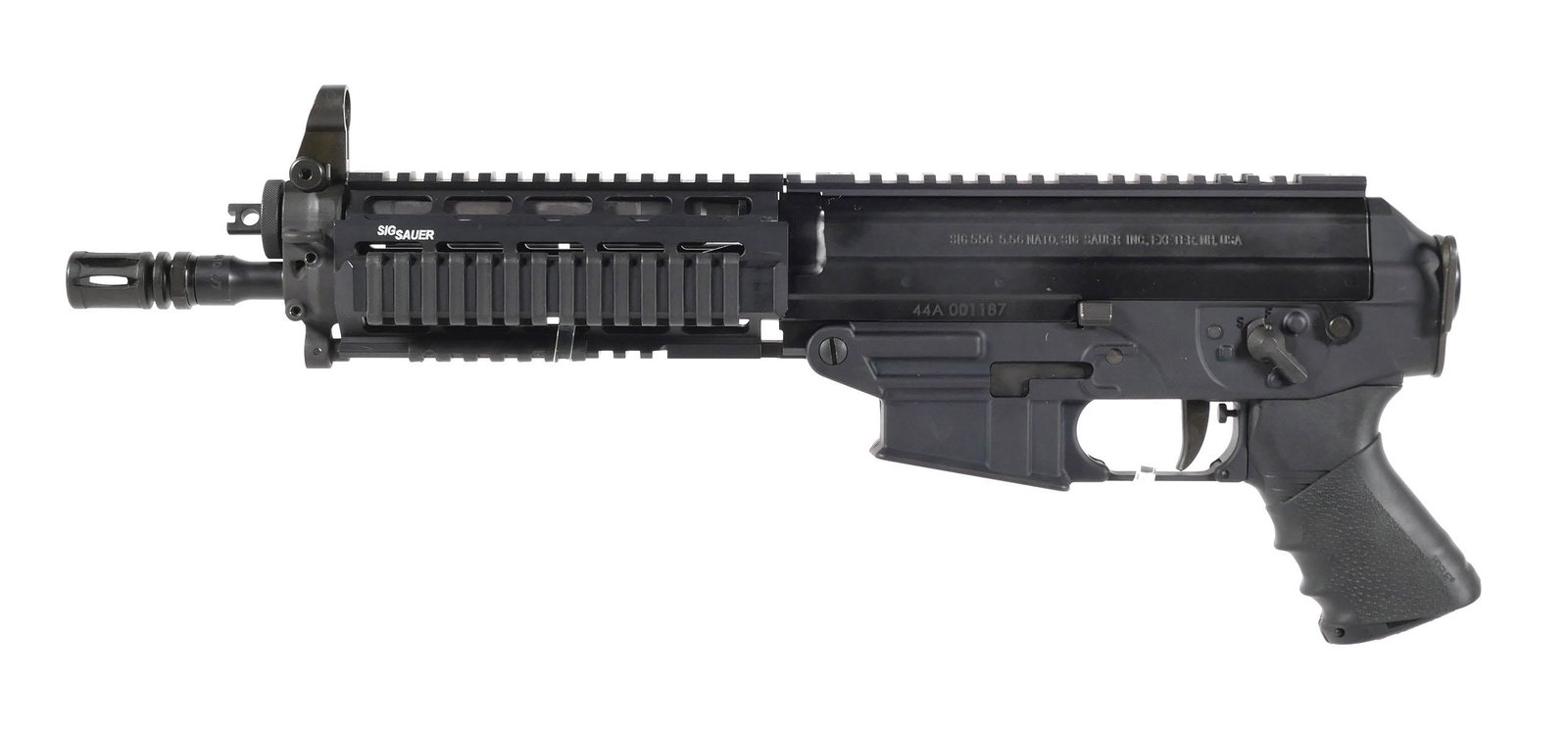 SIG SAUER P556 Pistol 5.56: Sig P556 semi auto pistol. Original box, manual and (1) twenty round magazine included. AR15 mags are compatible. This item can be shipped in-house. Please check the shipping details in our terms and 
