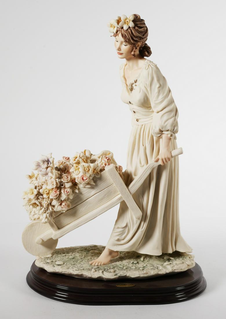 Giuseppe Armani Figurine 287F CATERINA: Giuseppe Armani figurine titled "CATERINA". It stands about 15". Comes with the original box. This item will need to be shipped by a packing company of your choice. We maintain a list of reliable ship